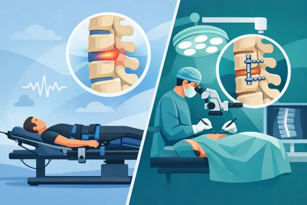 Spinal Decompression vs Surgery for Disc Pain